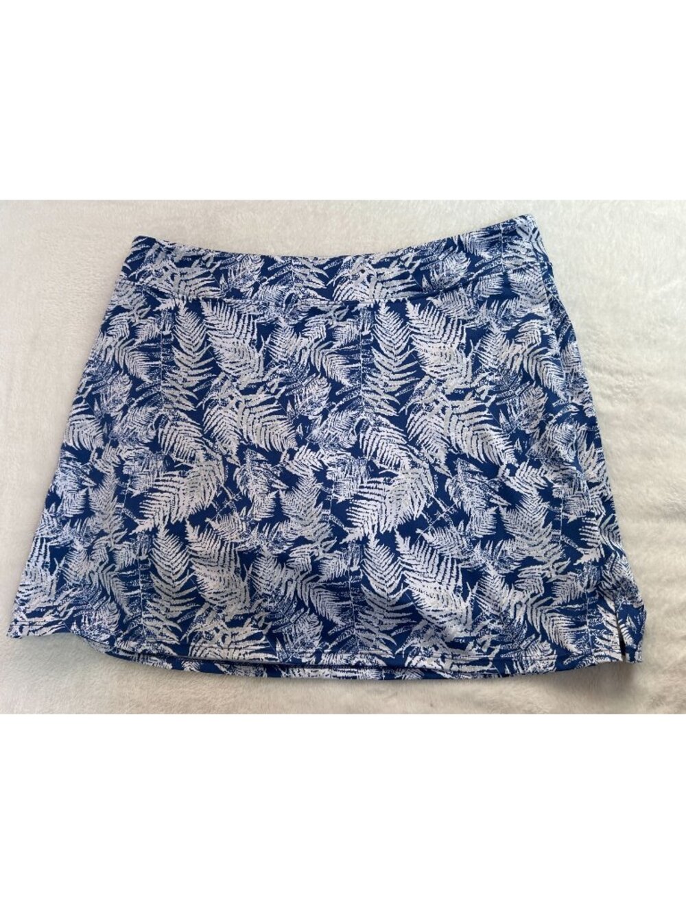 Tranquility by Colorado Clothing Womens Blue Leaf Pull-on Athletic Skort Large